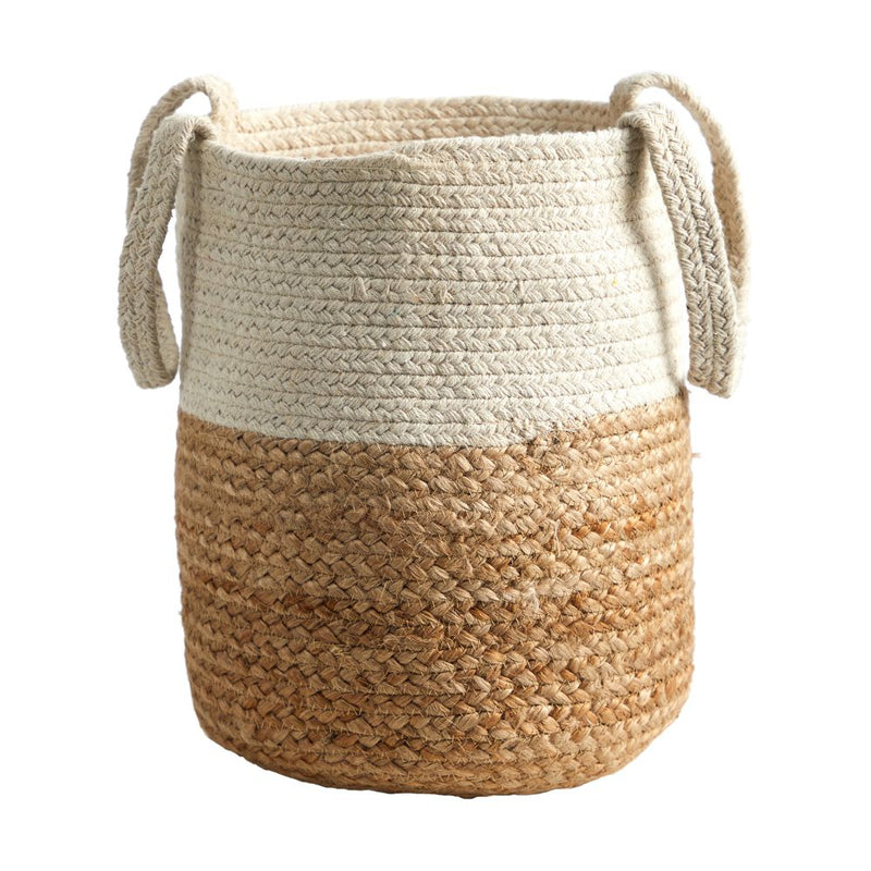 12.5” Handmade Natural Jute and Cotton Planter Default Title