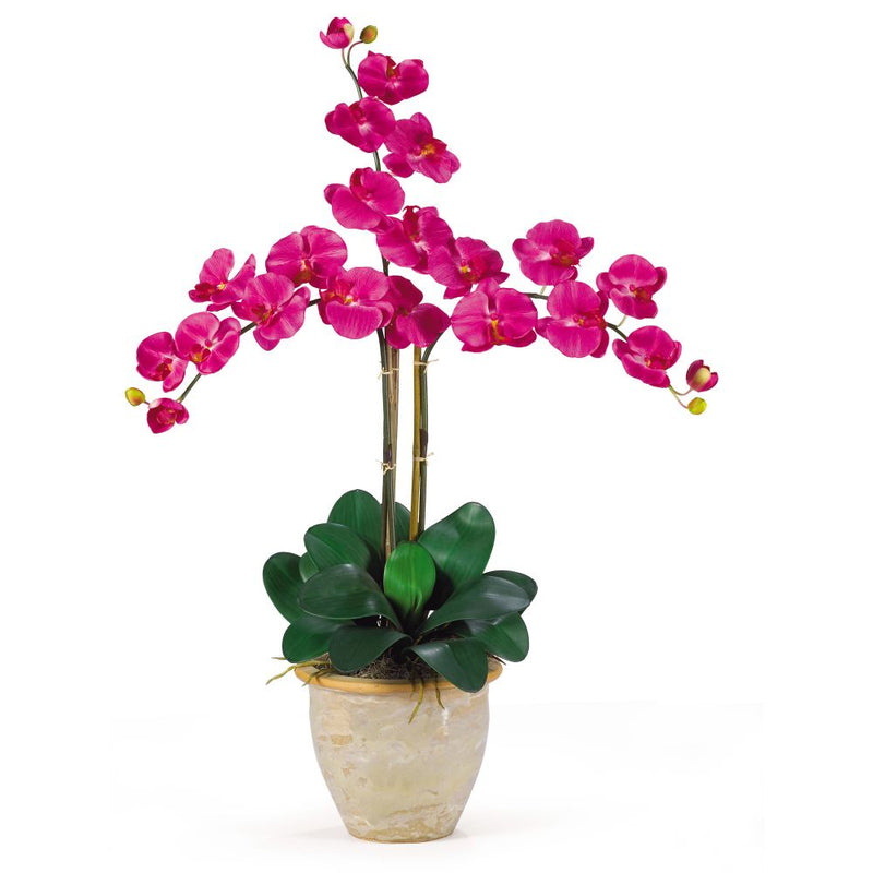 Triple Stem Phalaenopsis Silk Orchid Arrangement Default Title