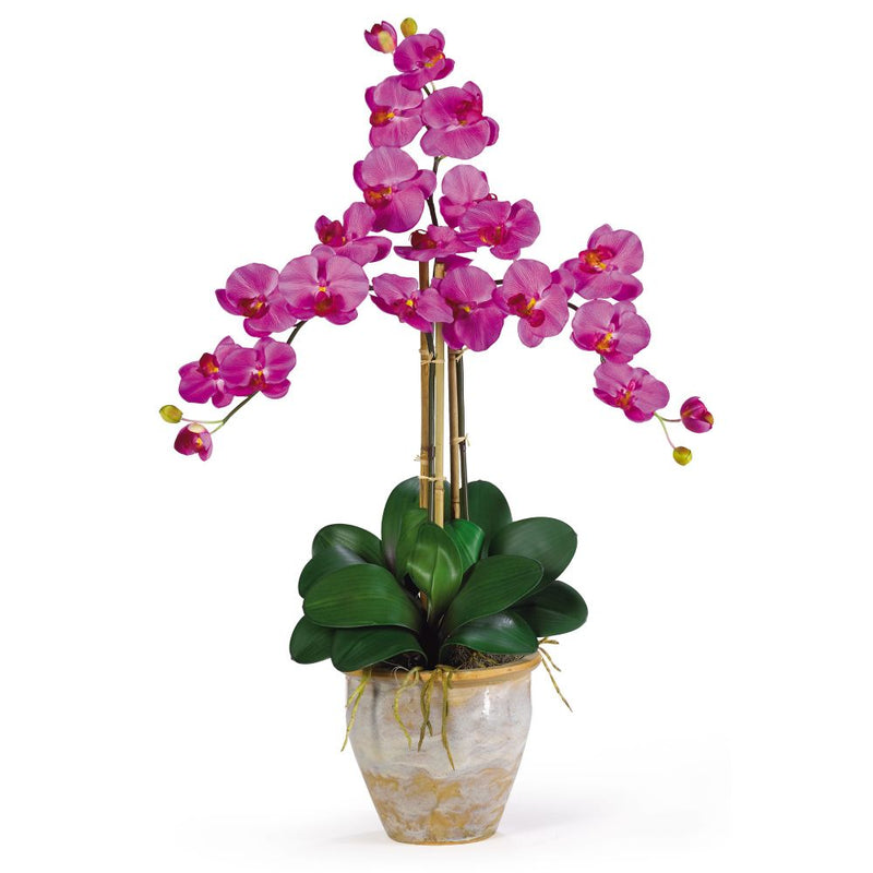 Triple Stem Phalaenopsis Silk Orchid Arrangement Default Title