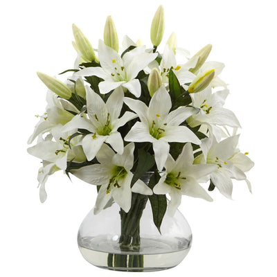 Large Lily Arrangement with Vase Default Title