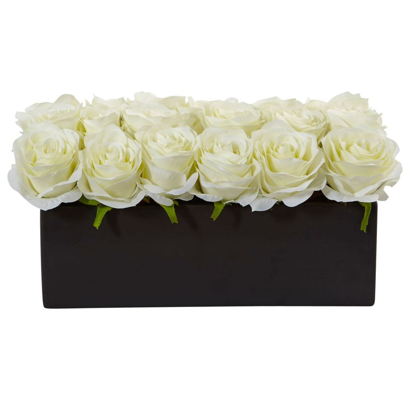 Roses in Rectangular Planter Default Title