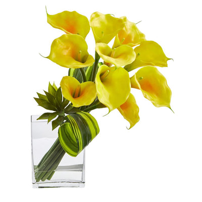 20’’ Calla Lily & Succulent Bouquet Artificial Arrangement Default Title