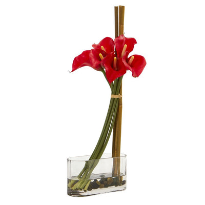 18" Calla Lily with Bamboo Artificial Arrangement Default Title