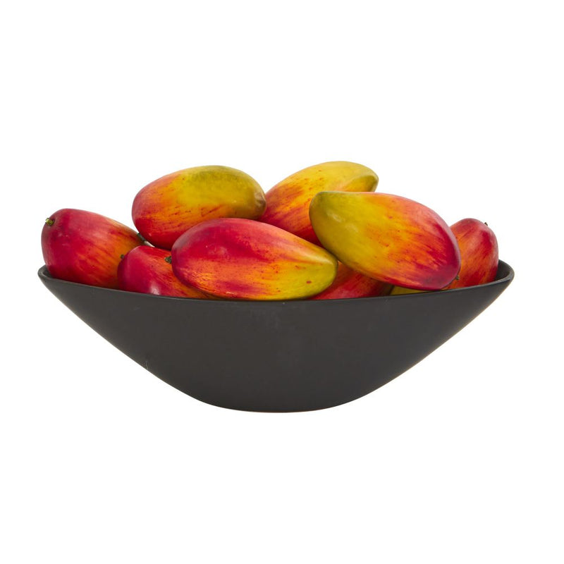 Dozen 8" Faux Mangos in Black Vase Default Title