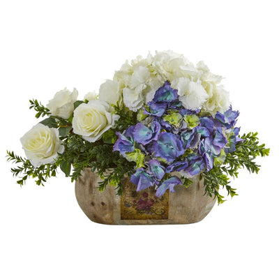 Rose and Hydrangea Artificial Arrangement Default Title