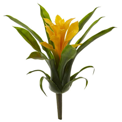 10" Bromeliad Artificial Flower (Set of 6) Default Title