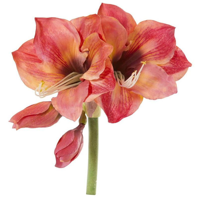 13” Amaryllis Artificial Flower (Set of 4) Default Title