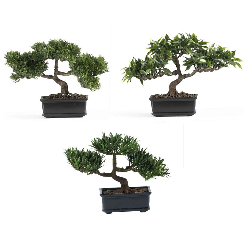 12" Bonsai Silk Plant Collection (Set of 3) Default Title