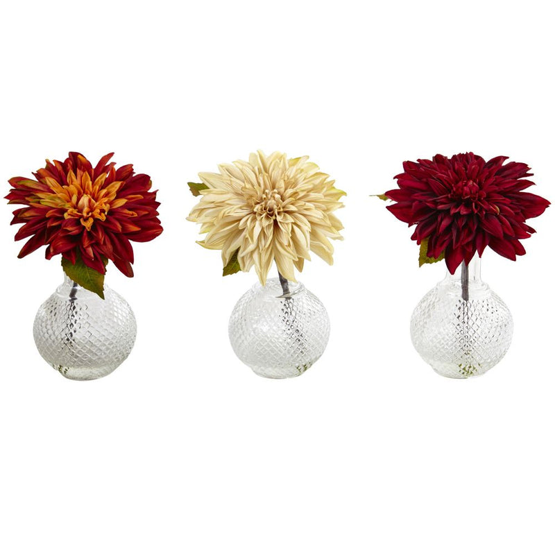 Dahlia w/Decorative Vase (Set of 3) Default Title