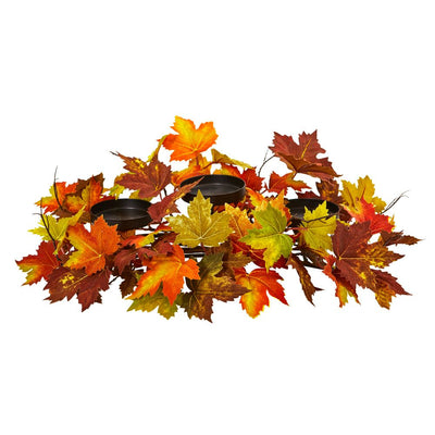 Maple Leaf Artificial Arrangement Candelabrum Default Title