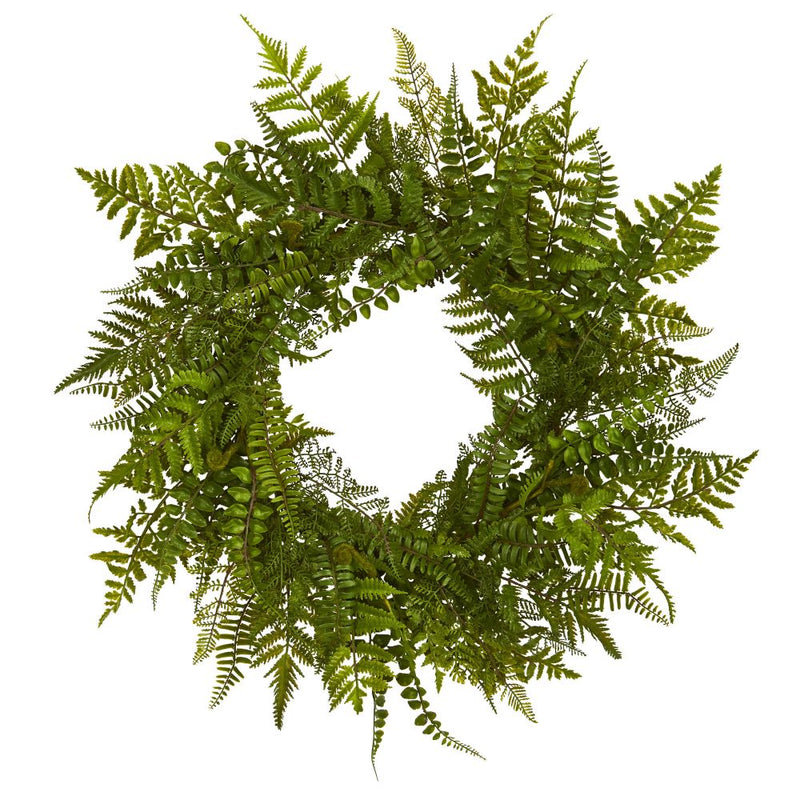 24" Mixed Fern Wreath Default Title