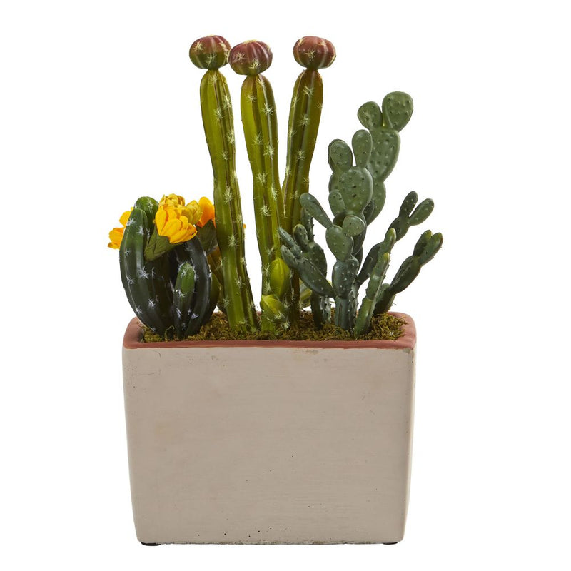 Mixed Cactus Artificial Plant with Decorative Planter Default Title