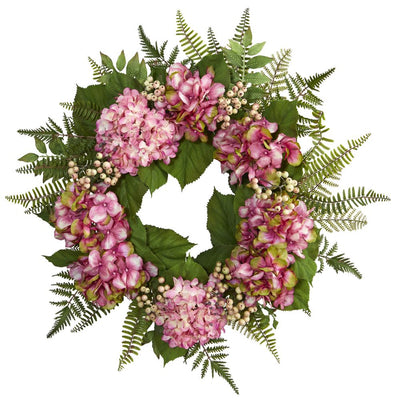 24" Hydrangea Berry Wreath Default Title