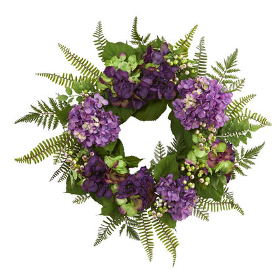 24" Hydrangea Berry Wreath Default Title