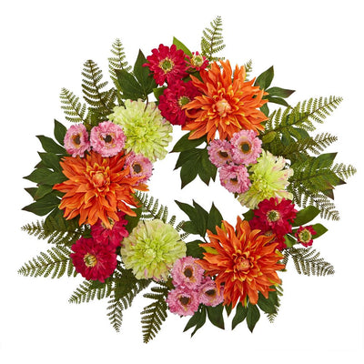 20” Dahlia Wreath Default Title