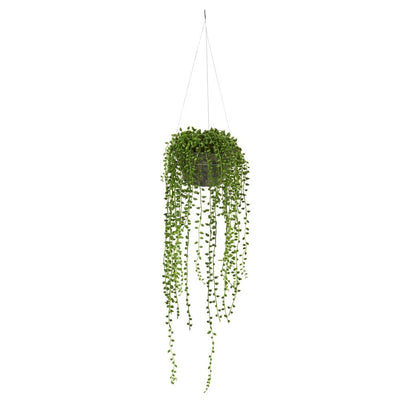 String of Pearl Artificial Plant Hanging Basket Default Title