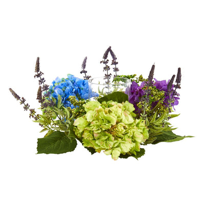 Hydrangea Artificial Arrangement Candelabrum Default Title