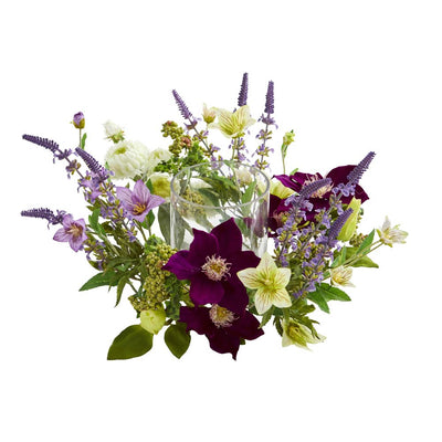 Mixed Floral Artificial Arrangement Candelabrum Default Title