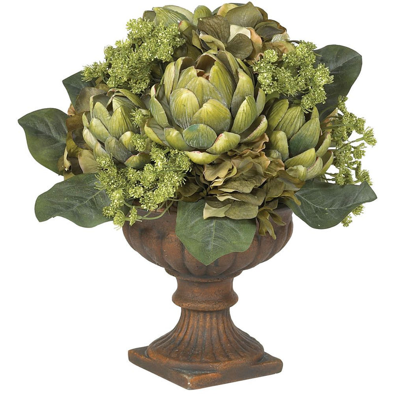 Artichoke Centerpiece Silk Flower Arrangement Default Title