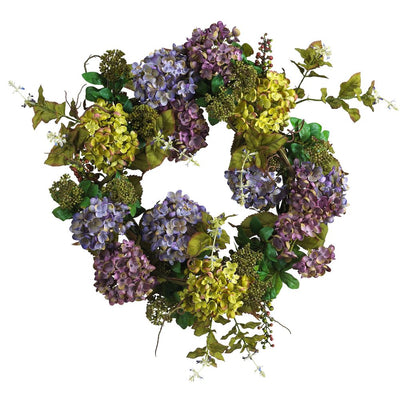 24" Mixed Hydrangea Wreath Default Title