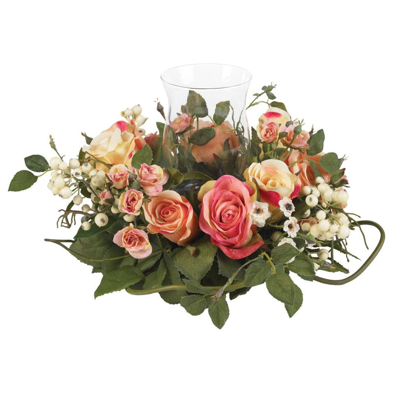 Rose Candelabrum Silk Flower Arrangement Default Title