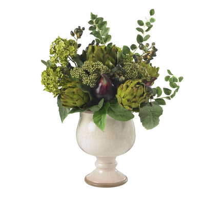 Artichoke and Hydrangea Silk Flower Arrangement Default Title