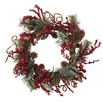 24” Assorted Berry Wreath Default Title