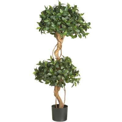 4' Sweet Bay Double Ball Topiary Silk Tree Default Title