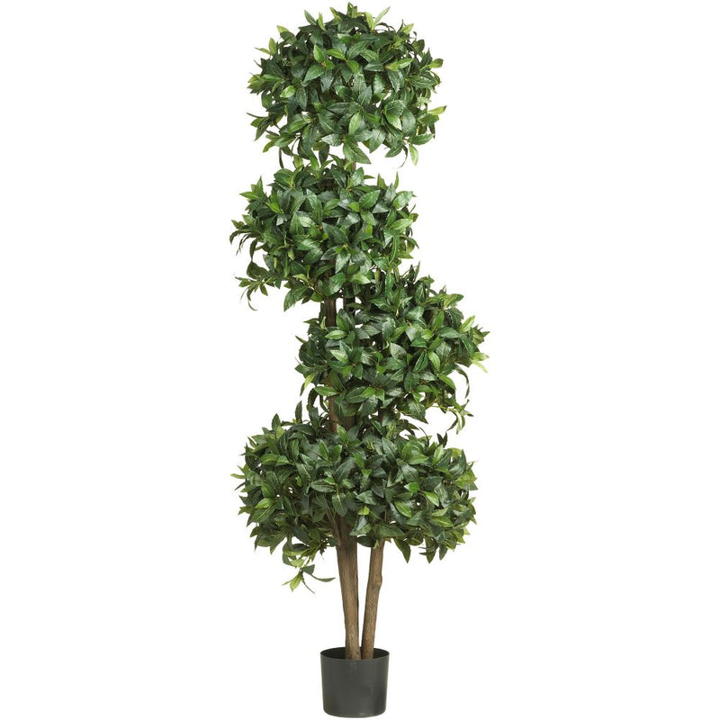 69" Sweet Bay Topiary w/4 Balls Silk Tree Default Title