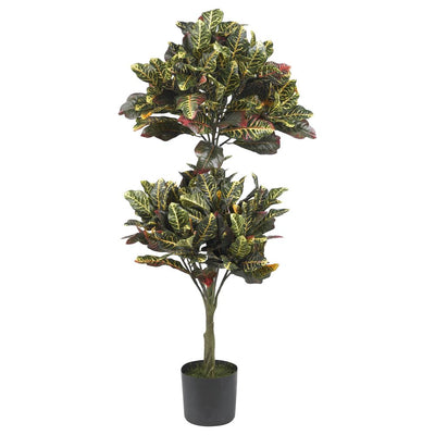 4.5' Croton Topiary Silk Tree Default Title