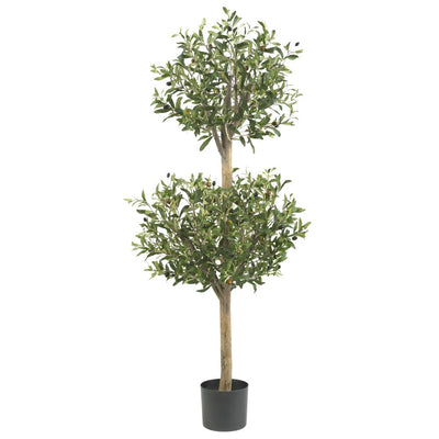 4.5' Olive Double Topiary Silk Tree Default Title