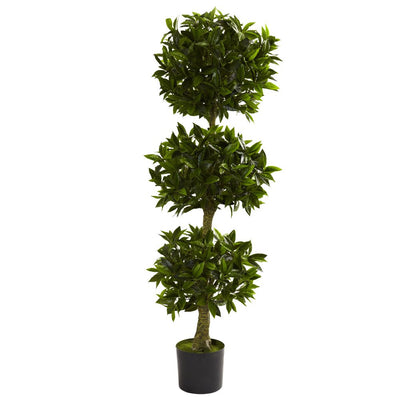 5' Triple Bay Leaf Topiary UV Resistant (Indoor/Outdoor) Default Title