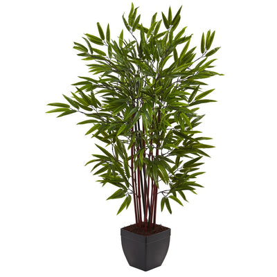 4’ Bamboo Silk Tree w/Planter Default Title