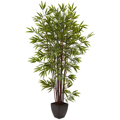 6’ Bamboo Silk Tree w/Planter Default Title