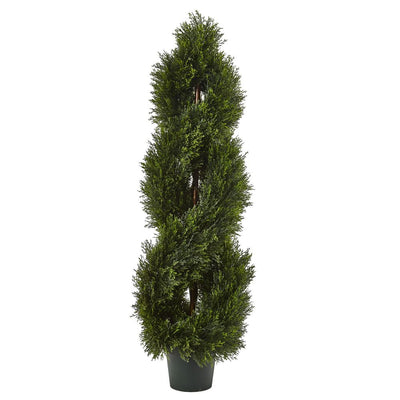 Double Pond Cypress Spiral Topiary UV Resistant w/1036 Leaves (Indoor/Outdoor) Default Title