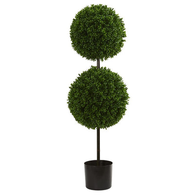 3.5' Boxwood Double Ball Artificial Topiary Tree UV Resistant (Indoor/Outdoor) Default Title