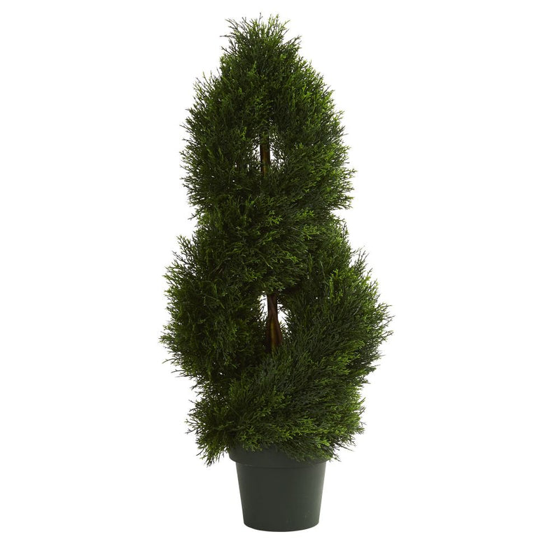 Double Pond Cypress Spiral Artificial Topiary Tree UV Resistant (Indoor/Outdoor) Default Title