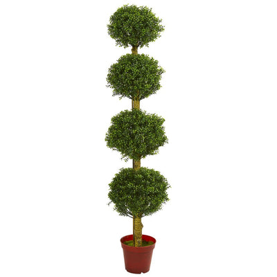 6' Four Tier Boxwood Artificial Topiary Tree UV Resistant (Indoor/Outdoor) Default Title