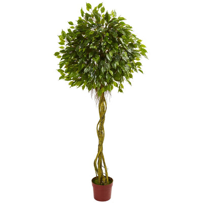 6' Ficus Artificial Topiary Tree UV Resistant (Indoor/Outdoor) Default Title