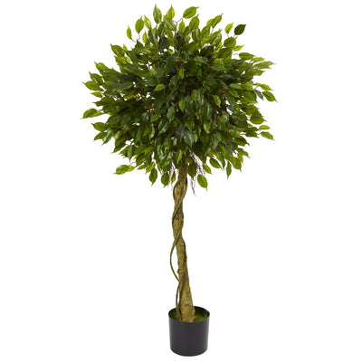 5' Ficus Artificial Topiary Tree UV Resistant (Indoor/Outdoor) Default Title