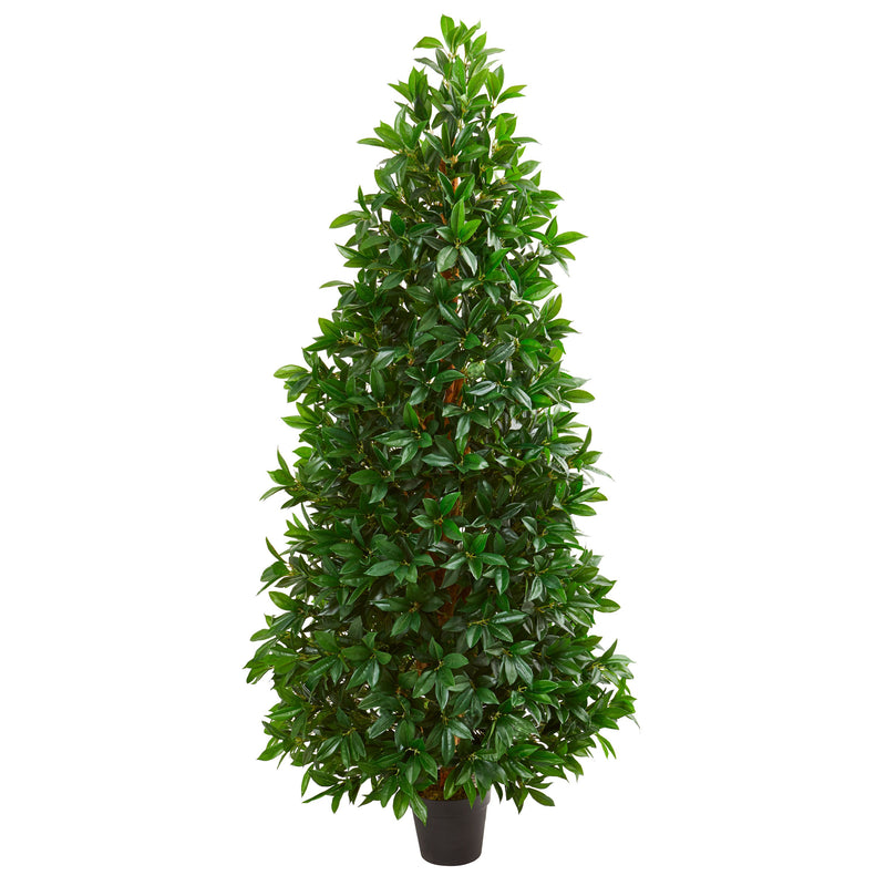 5’ Bay Leaf Cone Topiary Artificial Tree UV Resistant (Indoor/Outdoor) Default Title