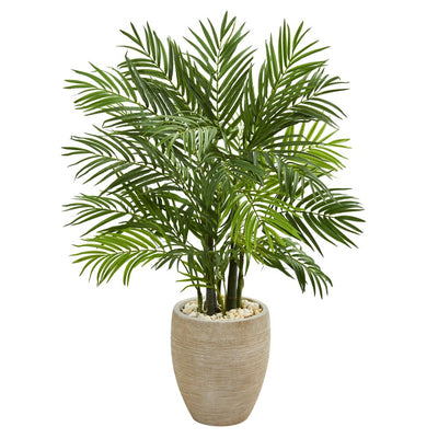 4' Areca Palm Artificial Tree in Sand Colored Planter Default Title