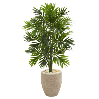 4' Areca Artificial Palm Tree in Sand Colored Planter Default Title