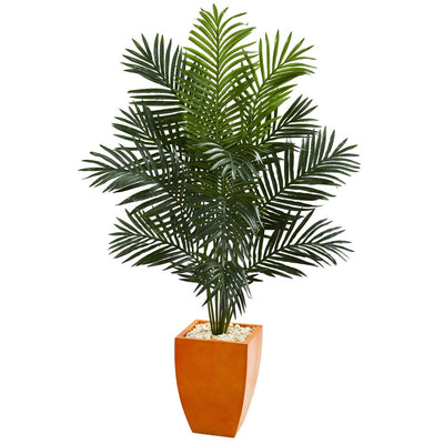 5.5' Paradise Artificial Palm Tree in Orange Planter Default Title