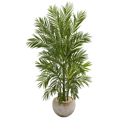 5' Areca Palm Artificial Tree in Bowl Planter Default Title