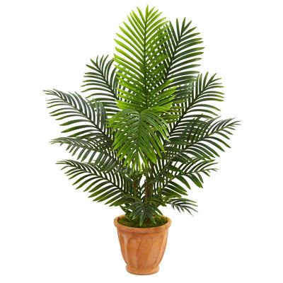 4.5' Paradise Palm Artificial Tree in Terra Cotta Planter Default Title