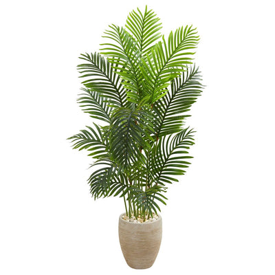 5' Paradise Palm Artificial Tree in Sand Colored Planter Default Title