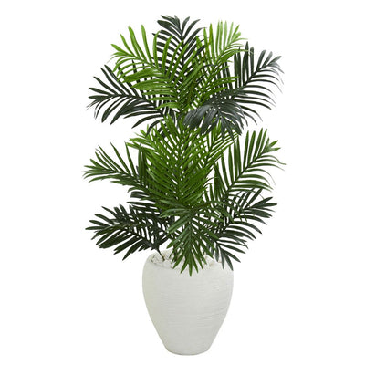 Paradise Palm Artificial Tree in White Planter Default Title