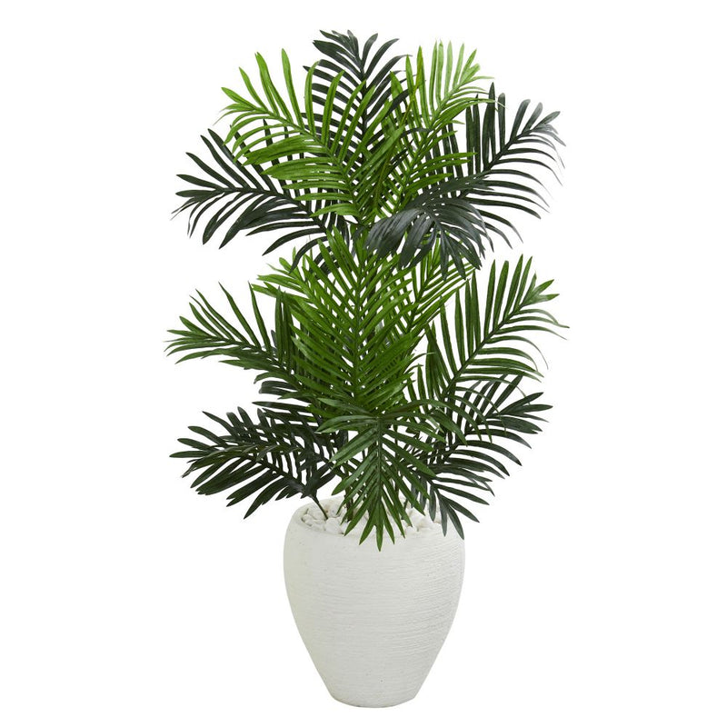 Paradise Palm Artificial Tree in White Planter Default Title