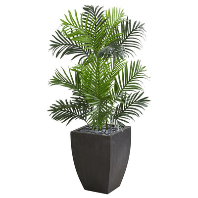 Paradise Palm Artificial Tree in Black Planter Default Title